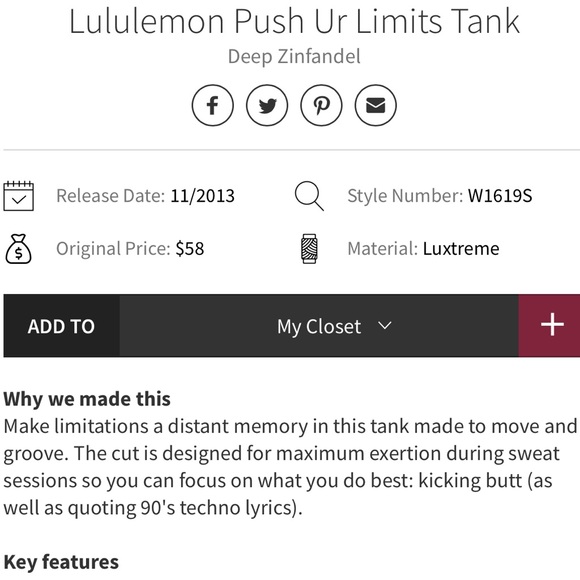 Lululemon Push ur limits built-in bra tank top 10 - Picture 7 of 7